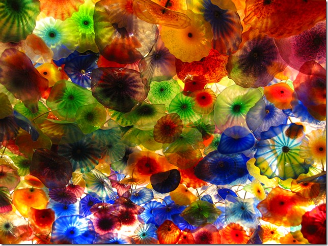 Dale Chihuly's glass ceiling at the Bellagio hotel in Las Vegas.